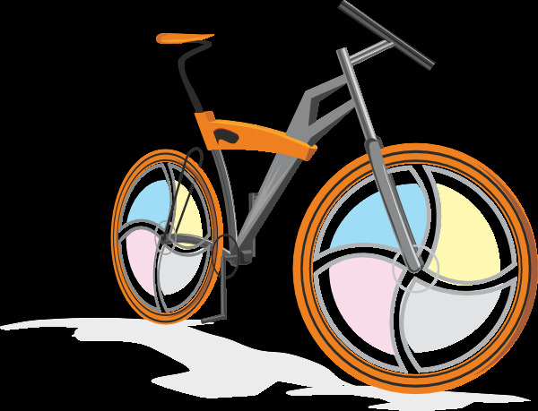 自行车 剪辑 艺术 橙色的自行车 自行车运动 车轮的自行车 白色