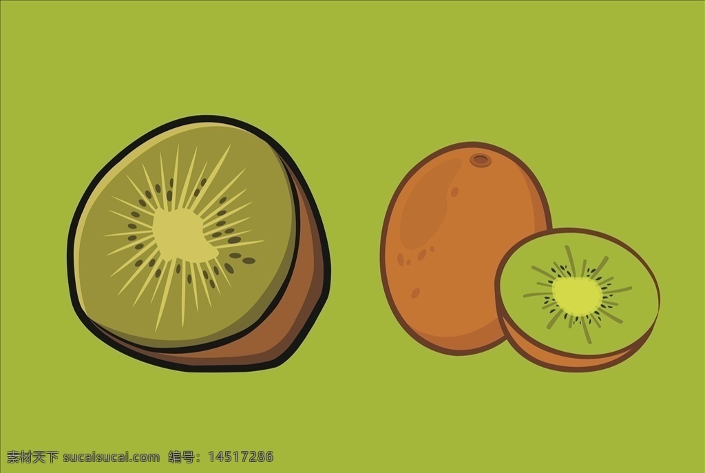 卡通猕猴桃 卡通泥猴桃 卡通水果 水果 猕猴桃 卡通食物 蔬菜水果 卡通设计