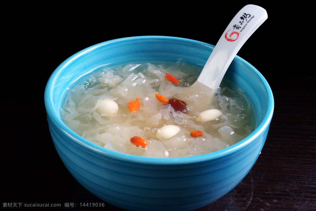 银耳莲子粥 粥类 养生粥 甜品素材 餐厅美食 菜谱 传统美食 餐饮美食