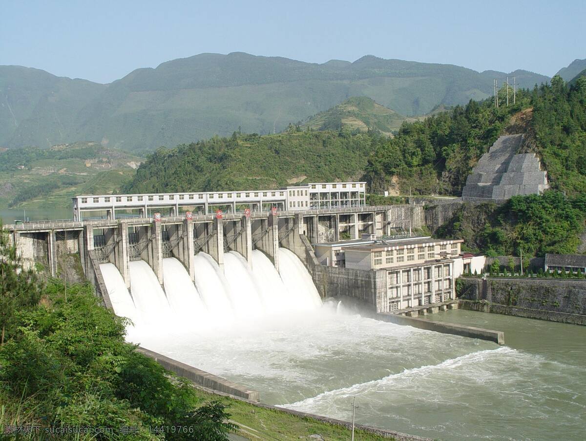 湾塘水电站 水力发电 水坝 龙山 酉水 湘西 现代科技 工业生产