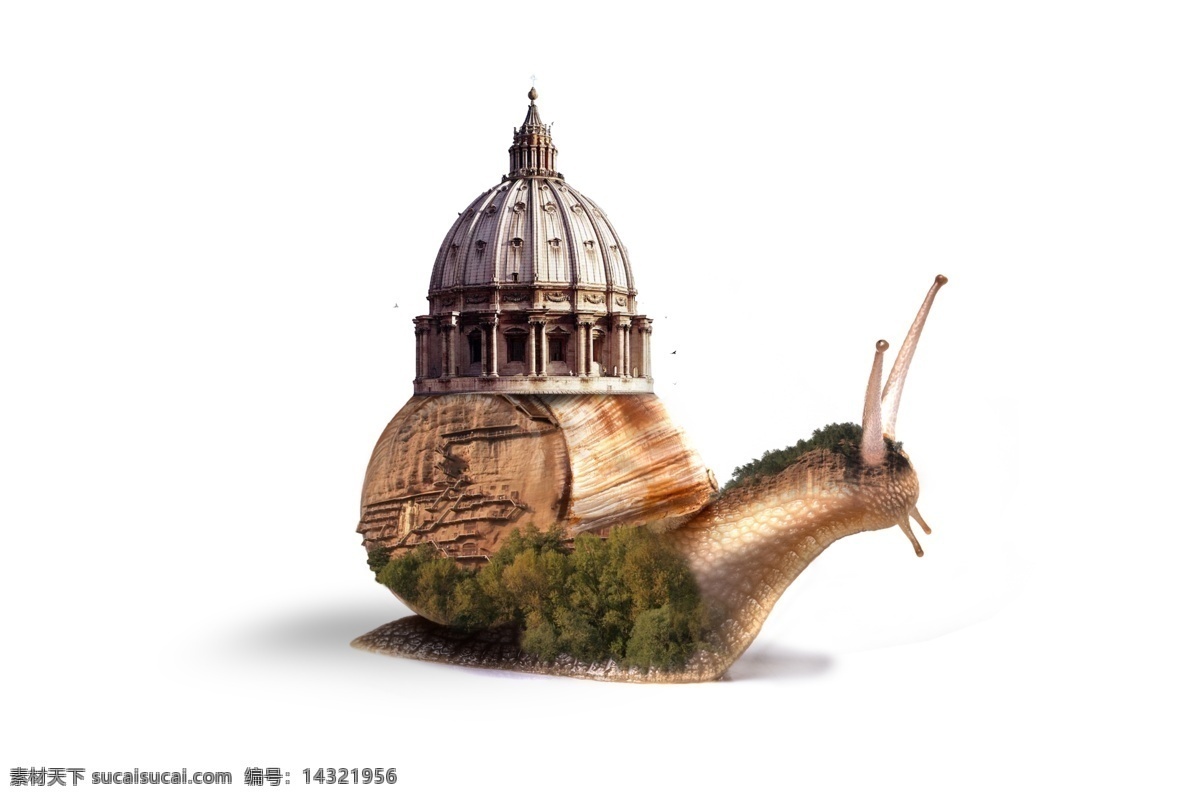 蜗牛堡垒 蜗牛 堡垒 教堂 教堂圆顶 ps分层图 动物与建筑 动物创意合成 栈道 ps创意合成 ps作品 生物世界 昆虫