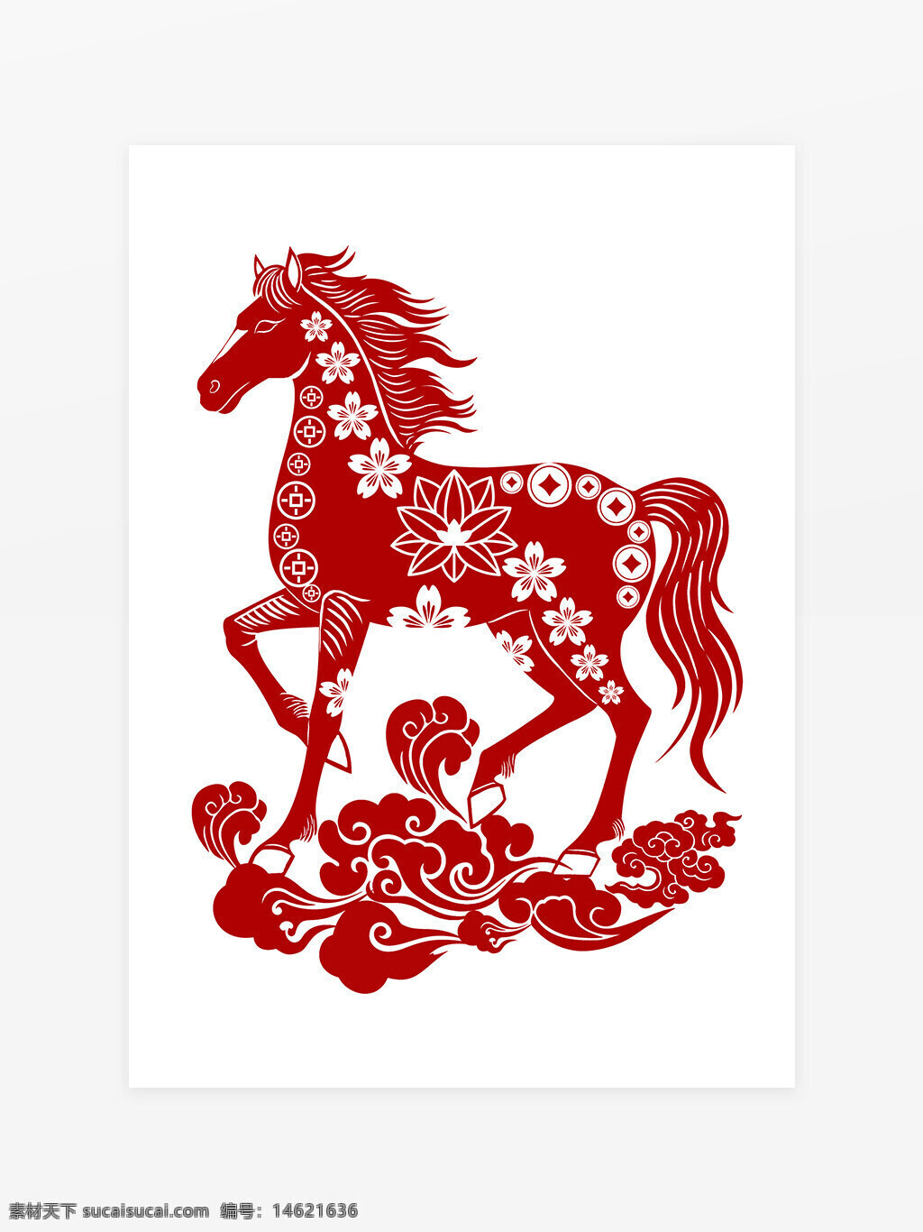 剪纸图案 红色窗花 红色主题 中国风 传统文化 吉祥图案 生肖马 节日氛围 民俗艺术 装饰图案 传统节日