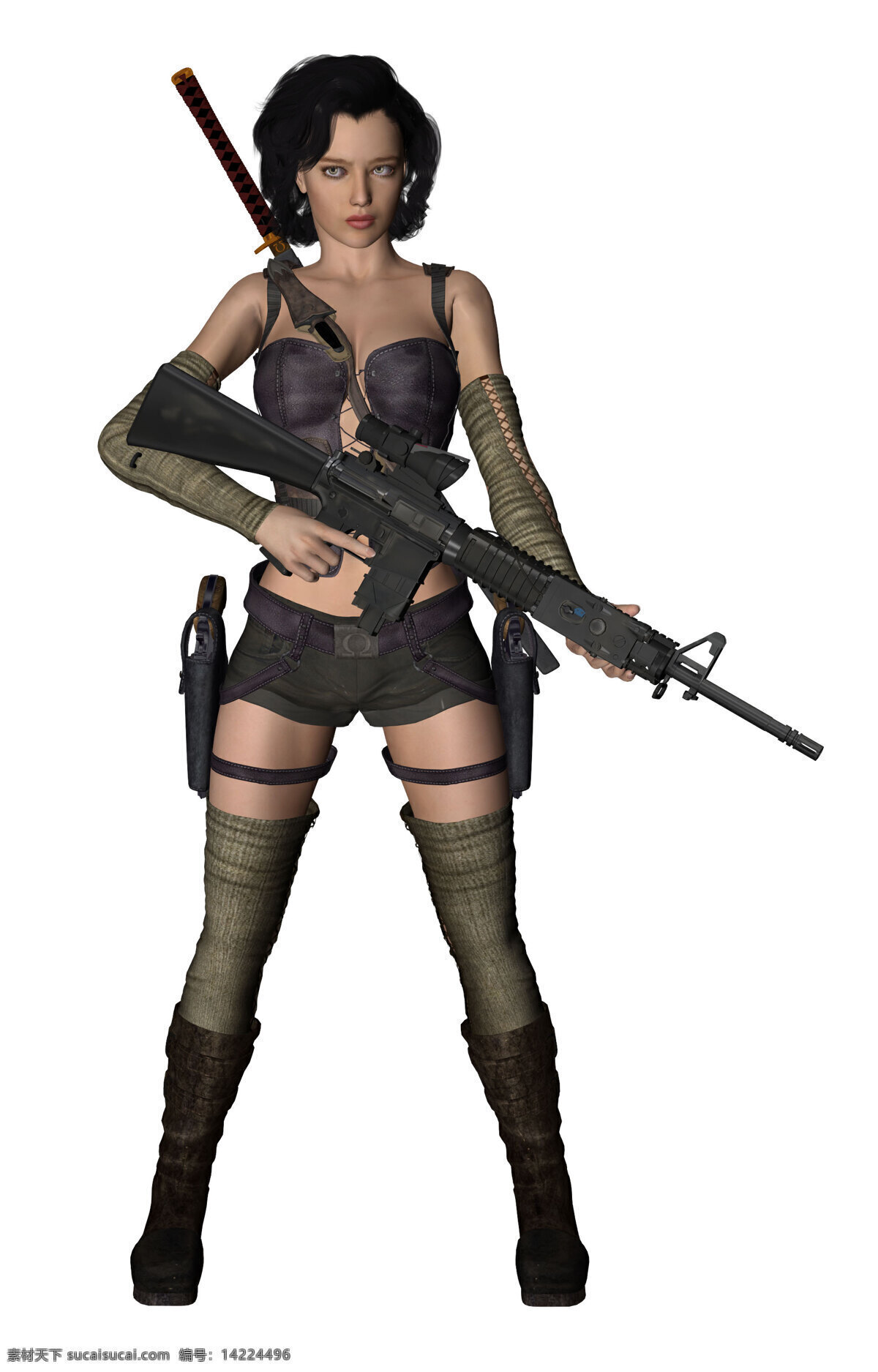 女子特战队员 3d 拿枪 打枪 模型 人物 美女 3d模特 3dmm 女子特战 3d人物 3d设计