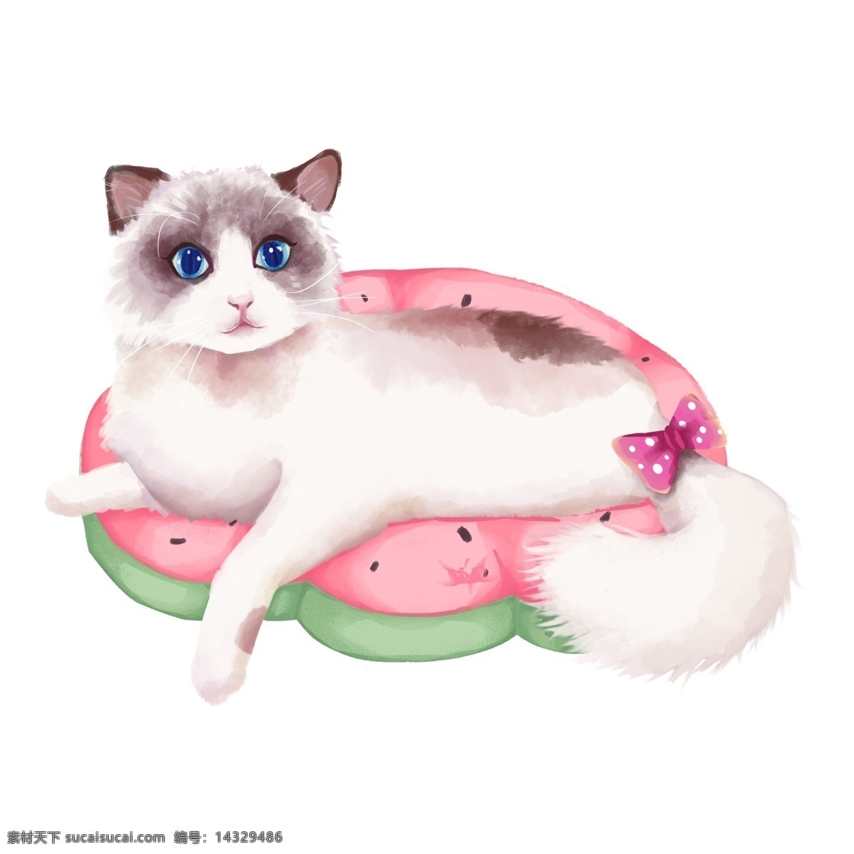 手绘 猫咪 动物 卡通 透明 装饰图案 宠物 可爱 玩耍 免抠素材 猫猫