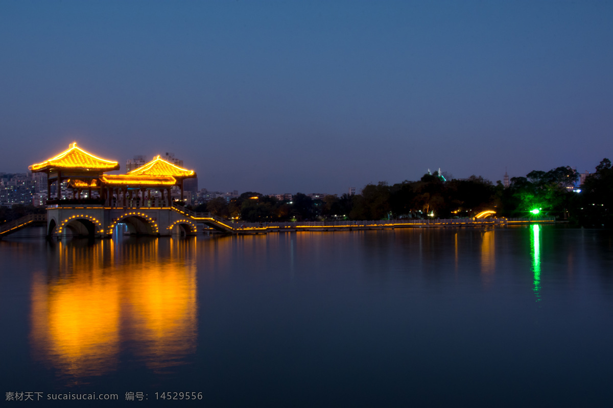 惠州 西湖 夜晚 景色 惠州西湖 湖景 镜面 倒影 城市风光 自然景观 风景名胜
