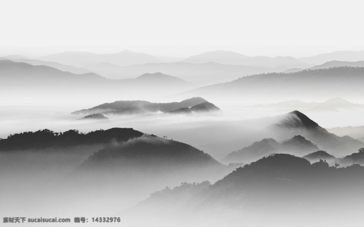 群山 山 装饰 中式 水墨 山水图 装饰画 自然景观 自然风光