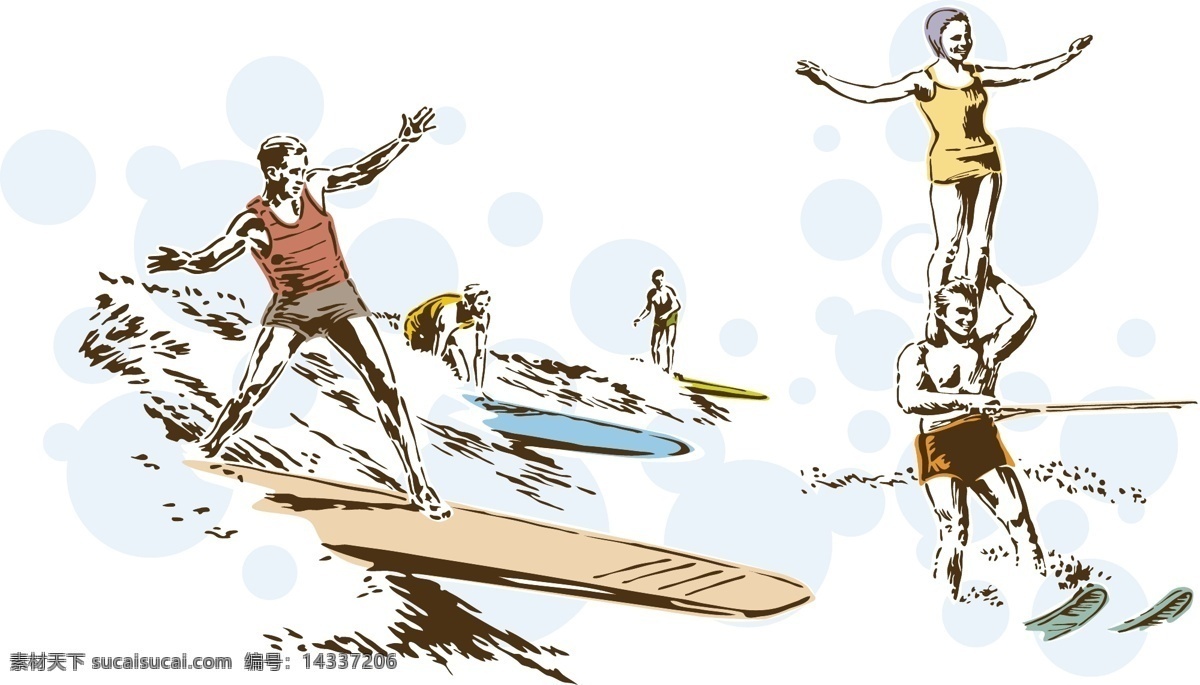 冲浪 运动 矢量图库 体育运动 文化艺术 冲浪运动 冲浪运动人物 矢量 系列 日常生活
