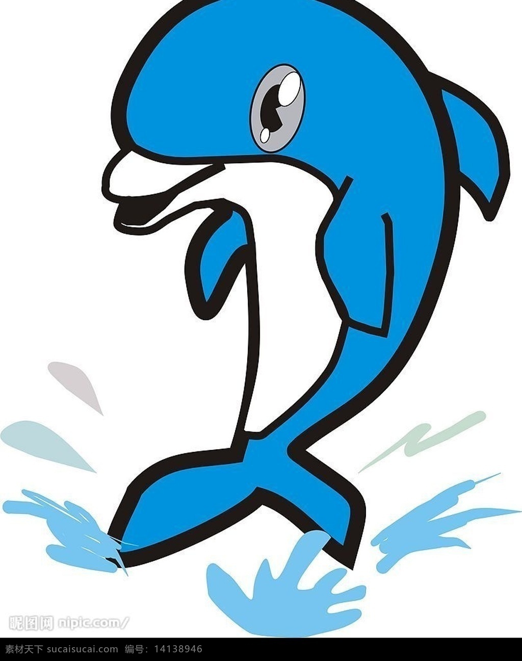 海豚 蓝 　 矢量 生物世界 海洋生物 矢量图库