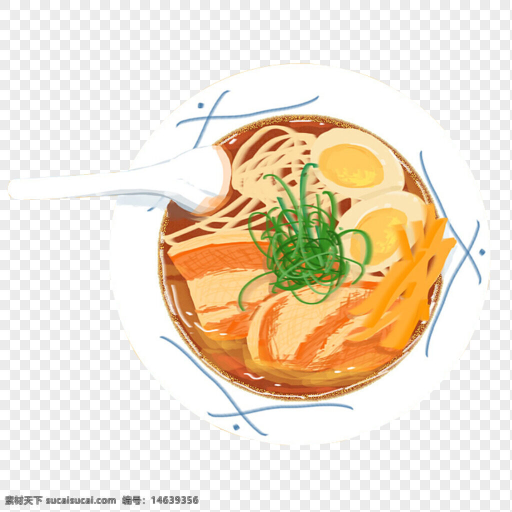 日式料理 叉烧面 溏心蛋 骨汤面 手绘美食 美食插画 日式拉面 拉面插画 美食元素 日式风格 食物插画 面条插画 汤面插画 日本美食 美食设计