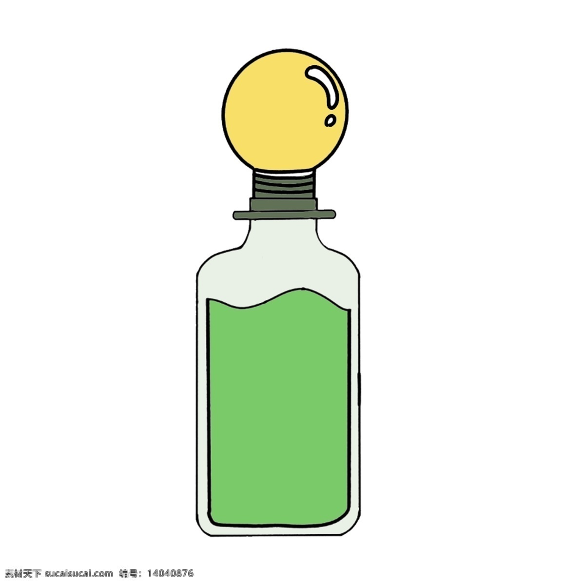 化学实验 器材 插图 实验器材 化学 绿色液体 玻璃容器 实验器皿 黄色灯泡 实验器材插图 实验
