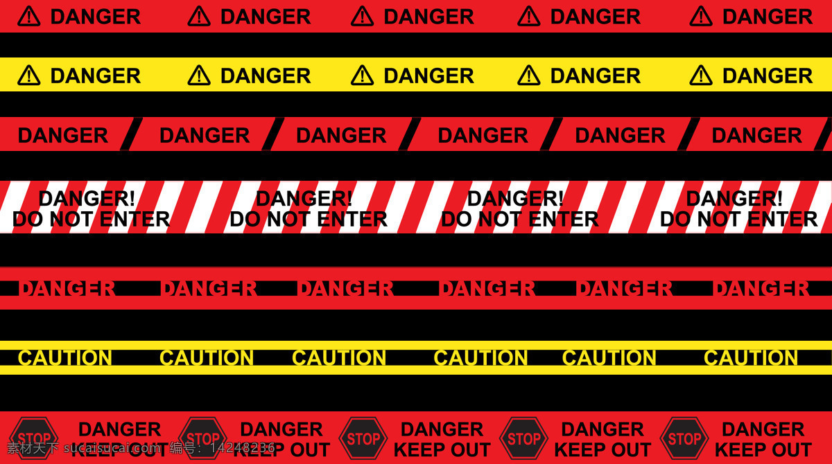 危险 警示 条 警告 国外警告条 警示标志 黄色警告 分层