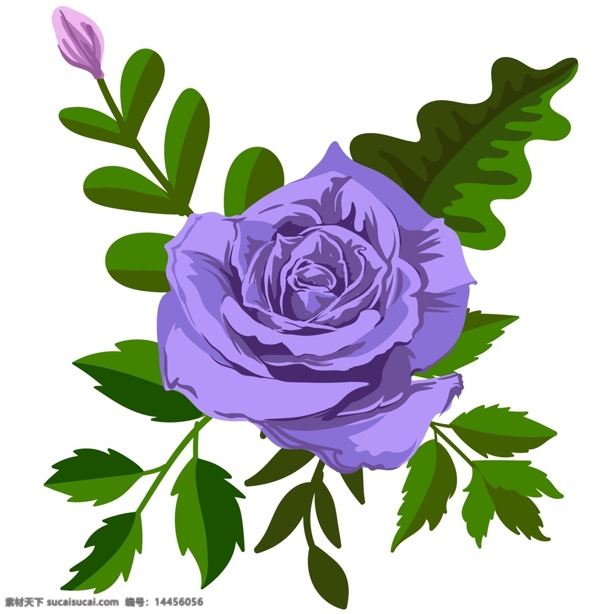 手绘花 矢量花 蓝色花 花素材 花海报 花朵 花卉 数码印花 玫瑰花 元素