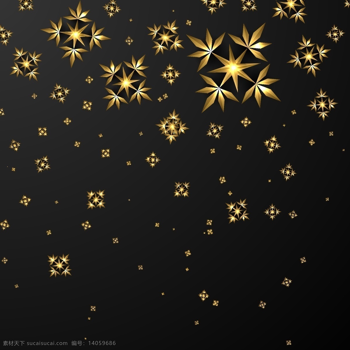 圣诞 金色 星星 背景 圣诞背景设计 金色星星