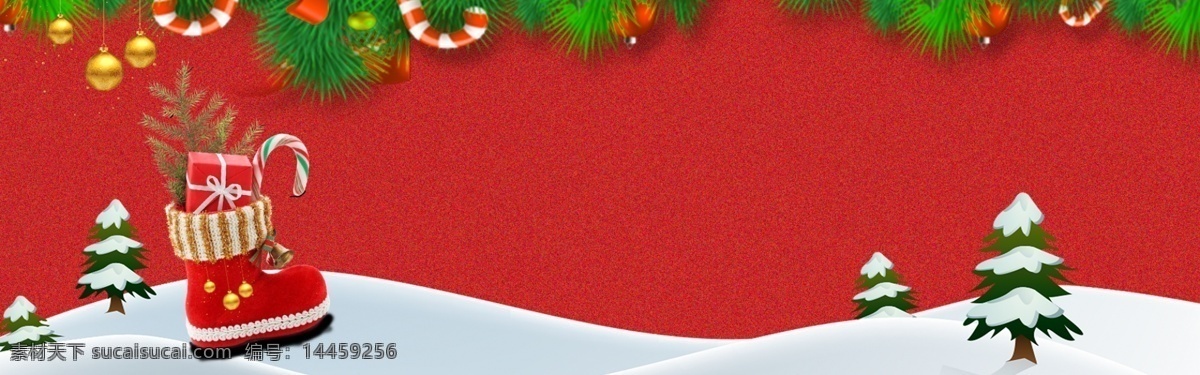 西方 节日 圣诞 圣诞节 浪漫 banner 背景 卡通 可爱 雪花 圣诞树 西方节日 圣诞老人 雪人 袜子 欢乐 扁平风