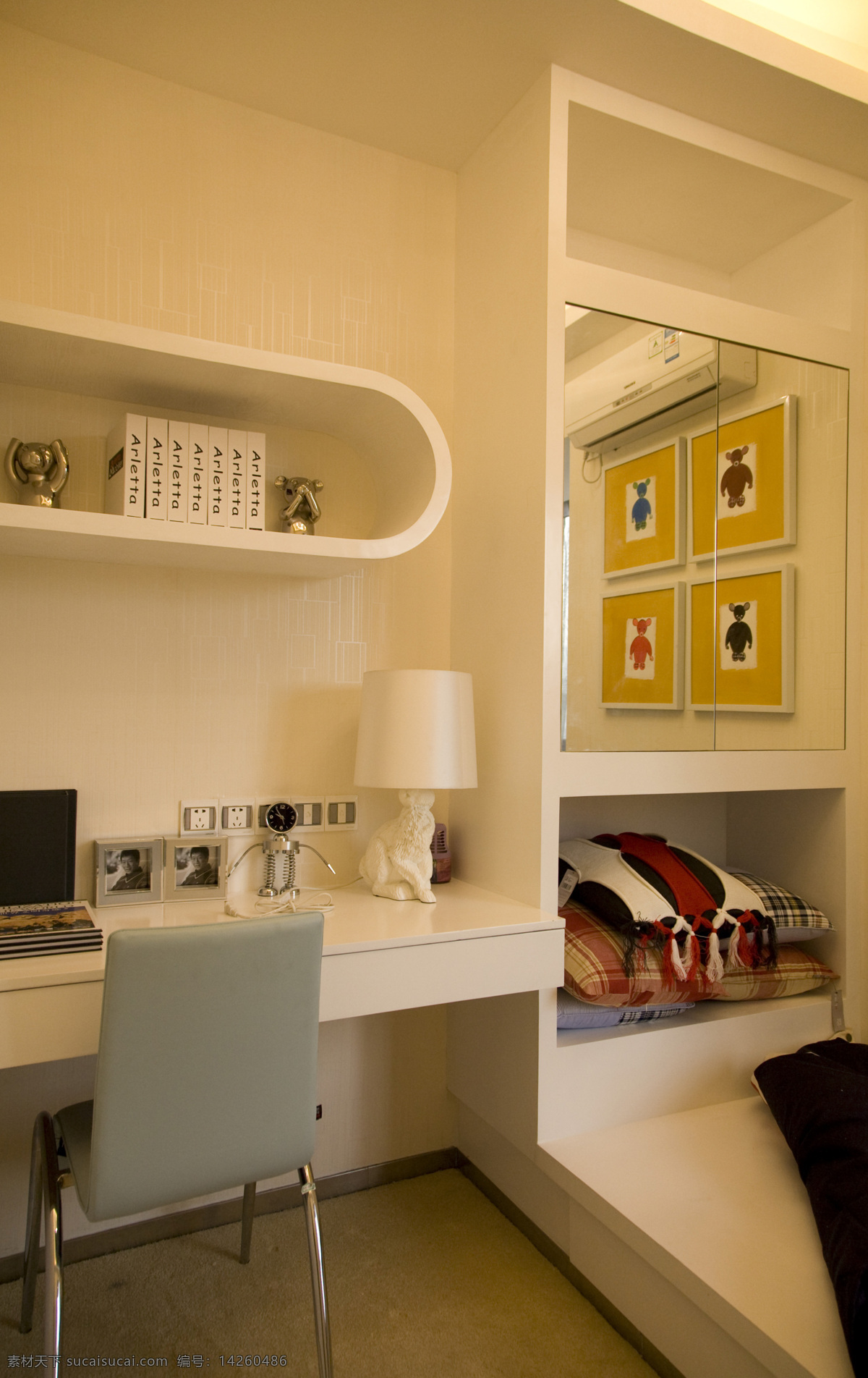 简约 风 室内设计 卧室 工作区 书桌 效果图 现代 家装 家居 家具 桌子 椅子