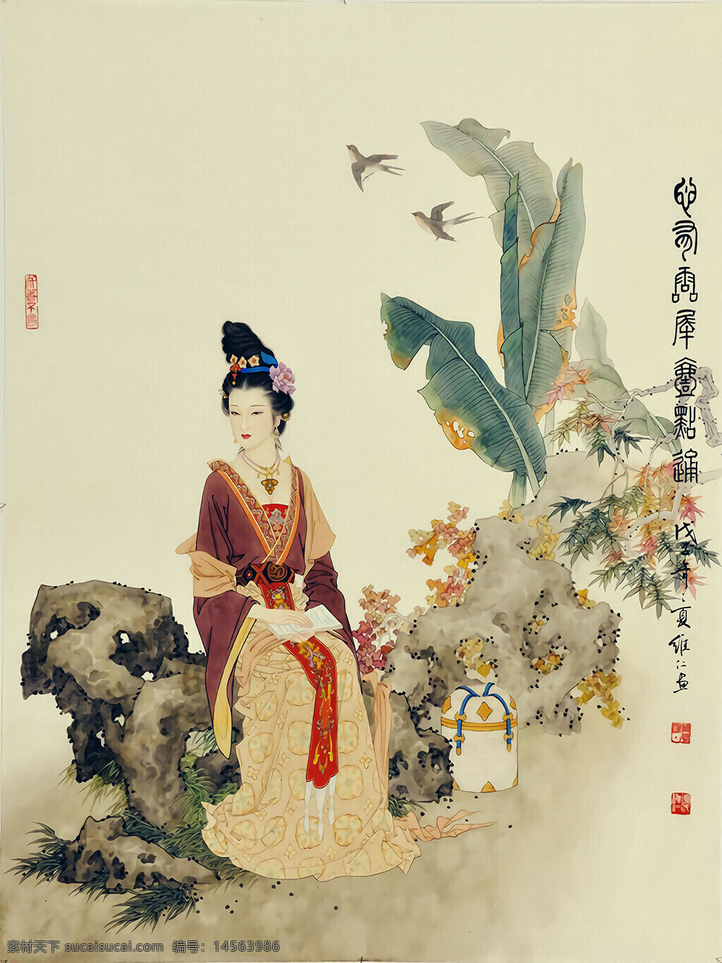 中国古典侍女图 美女 美人 古代人物