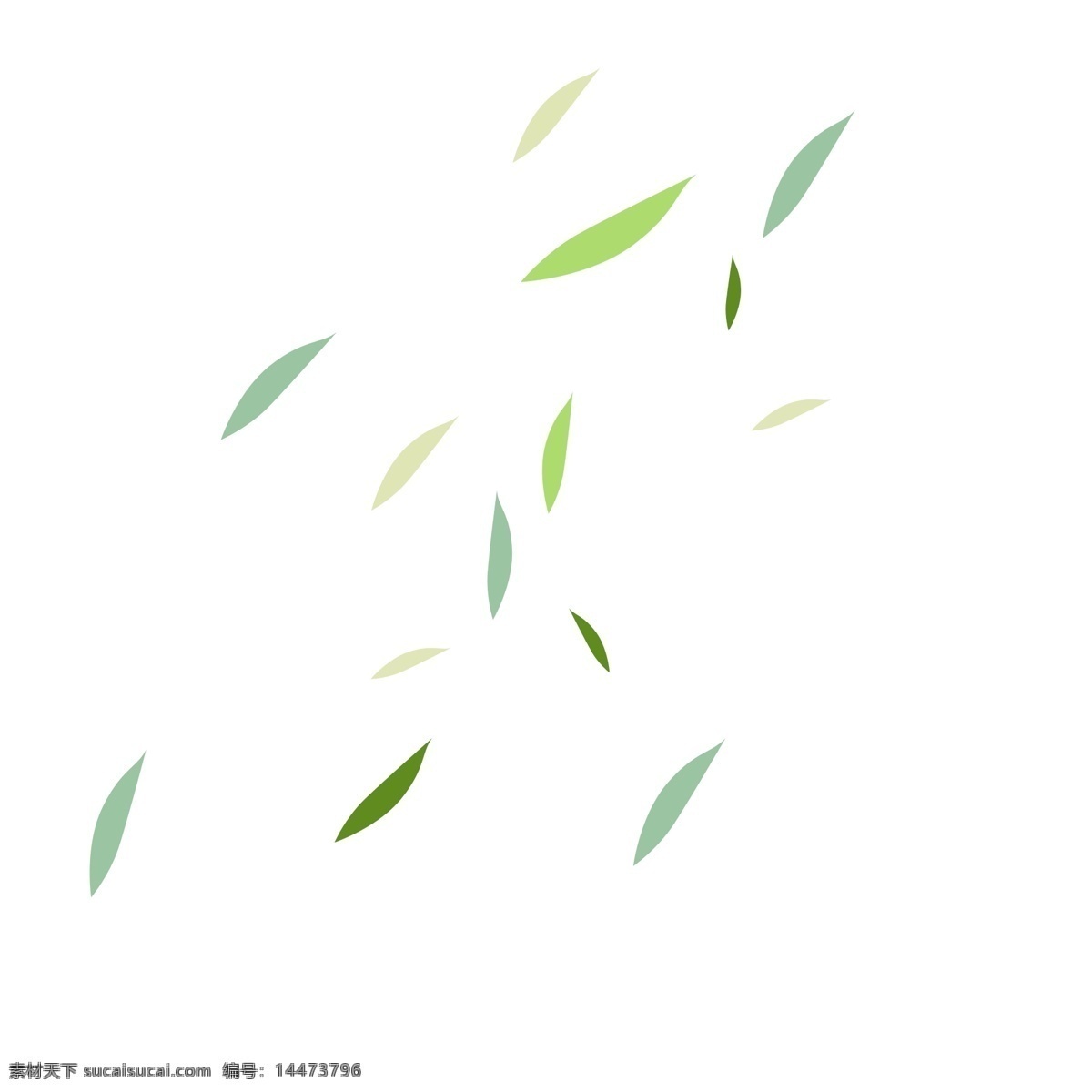 清明节 风吹 散 柳 树叶 卡通 绿色 植物 漂浮 海报 banner 手账