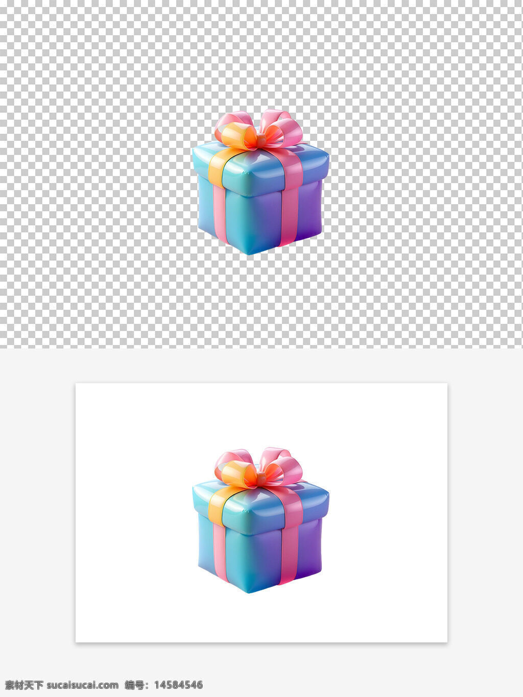 3d 卡通 彩色 ui图标 礼盒 礼物 蝴蝶结