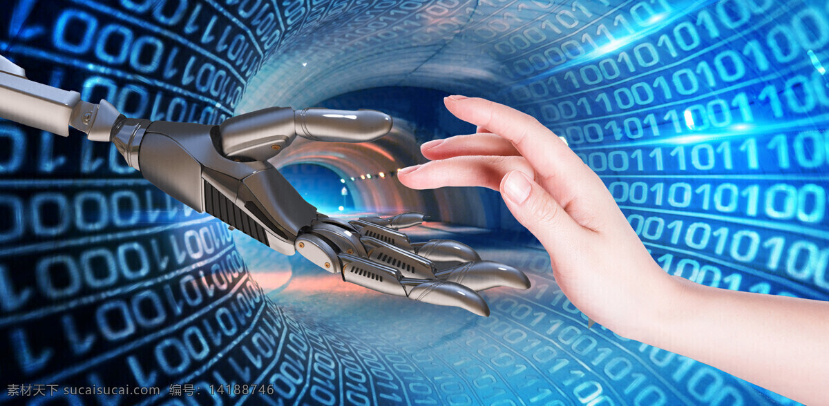 科技智能触摸 科技 智能 触摸机器人 数据传输 大数据 未来 仿生 现代科技 科学研究
