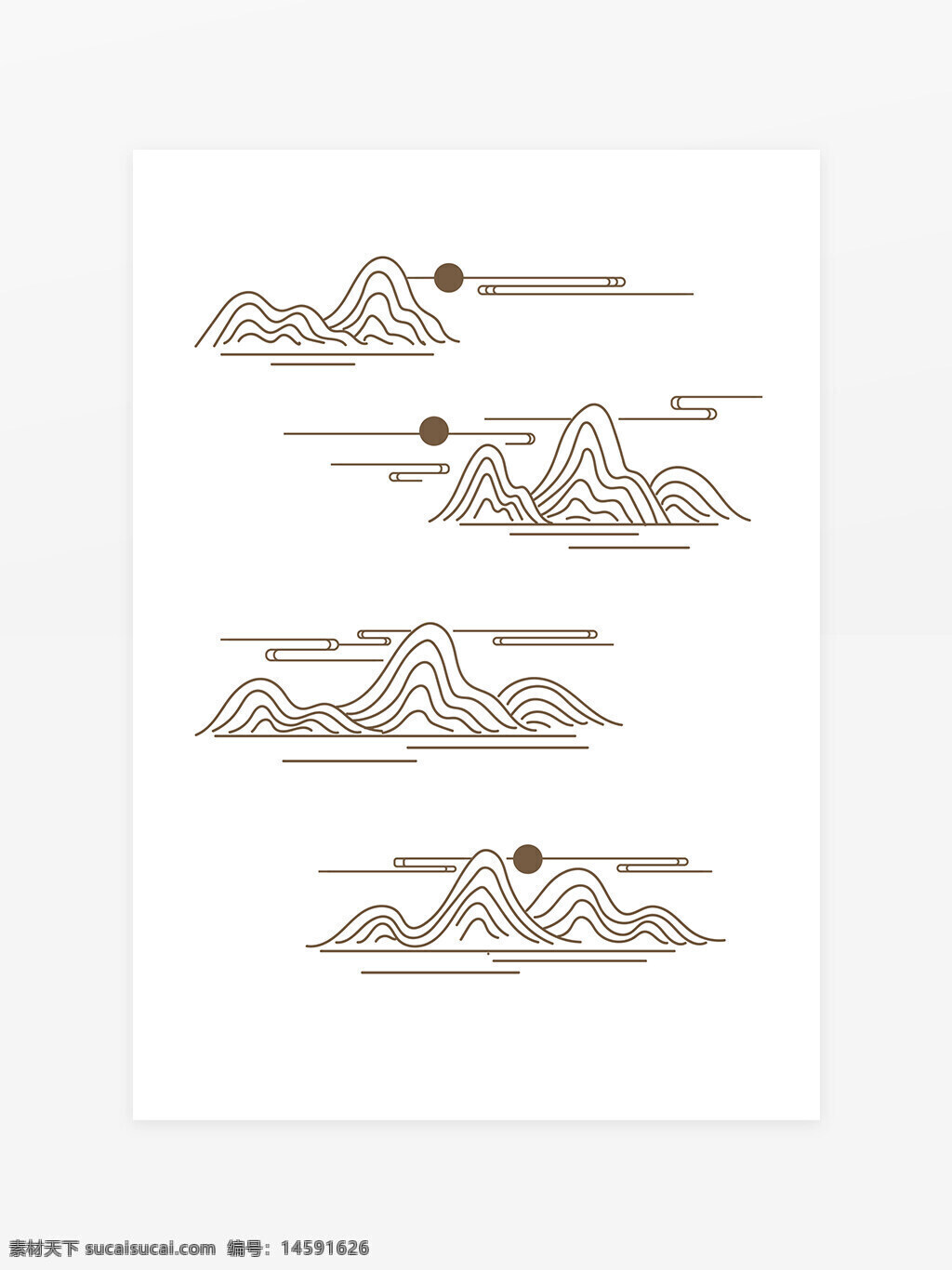 山 云 风景 日出 日落 自然 线条 简约 艺术 背景 东方 图画 风光 装饰 山峰 抽象 创意 静谧