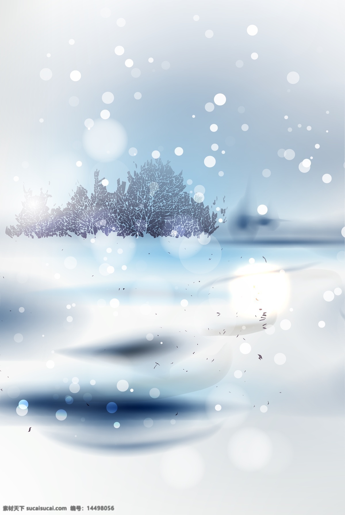 唯美 冬至 节气 雪景 背景 冬天 色彩背景 背景素材 背景展板 背景psd 大雪 传统节气